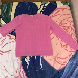 Lilly Pulitzer Cashmere cable knit sweater